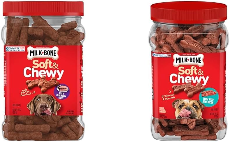 Milk-Bone Soft & Chewy Mini's Dog Training Treats, 18 oz Canister