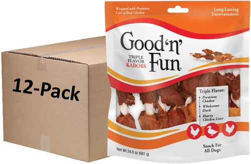 Good 'n' Fun Kabobs Long-Lasting Dog Treat Made With Real Protein, 48 oz
