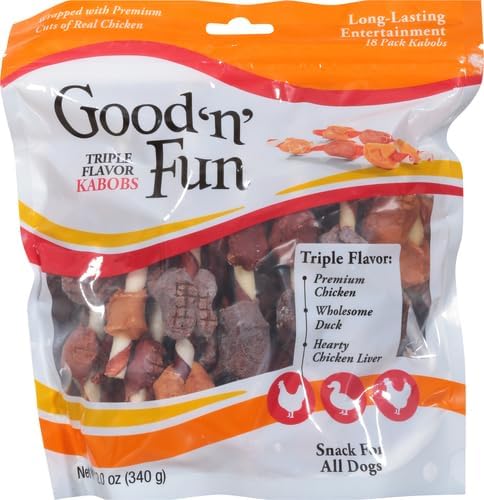 Good 'n' Fun Kabobs Long-Lasting Dog Treat Made With Real Protein, 48 oz