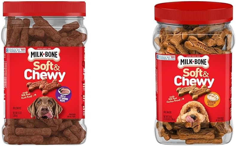 Milk-Bone Soft & Chewy Mini's Dog Training Treats, 18 oz Canister
