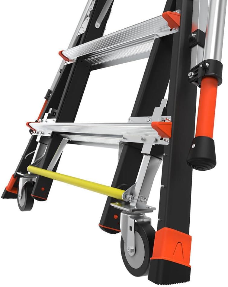CAGE-Adjustable CAGE, 5'-9' Model - ANSI Type IAA - 375 lb Rated, Fiberglass Adjustable Enclosed Elevated Platform with All-Terrain Wheels and Wheel Lift