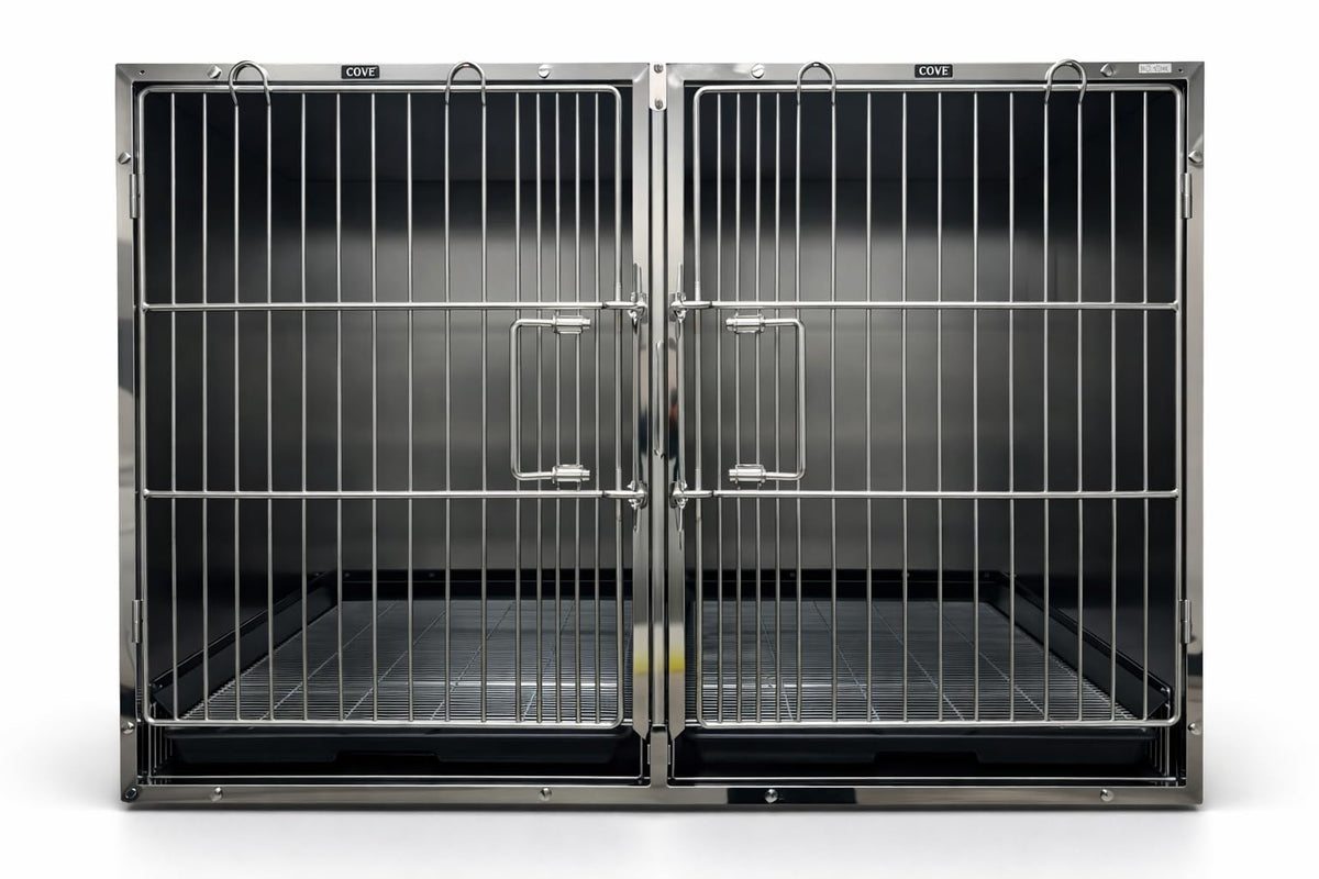 Stainless Steel Modular Cage Bank Kit Family (Stainless Steel 3 or 4 Unit Cage Bank Kit)