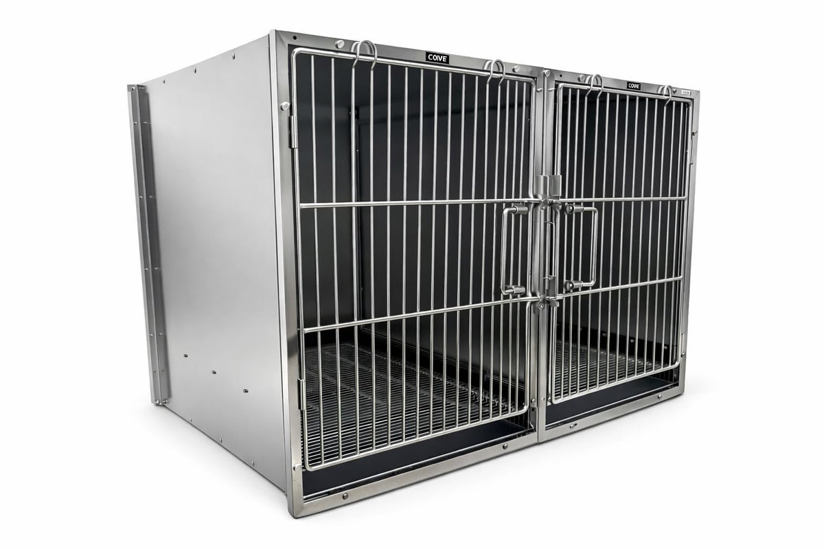 Stainless Steel Modular Cage Bank Kit Family (Stainless Steel 3 or 4 Unit Cage Bank Kit)