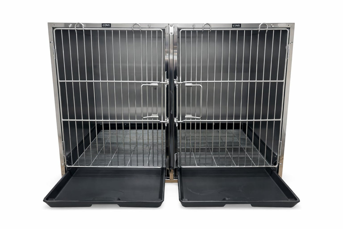 Stainless Steel Modular Cage Bank Kit Family (Stainless Steel 3 or 4 Unit Cage Bank Kit)
