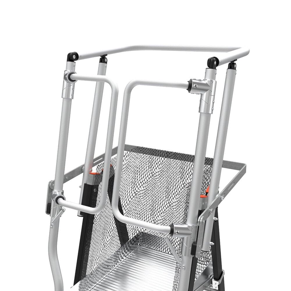 CAGE-Adjustable CAGE, 5'-9' Model - ANSI Type IAA - 375 lb Rated, Fiberglass Adjustable Enclosed Elevated Platform with All-Terrain Wheels and Wheel Lift
