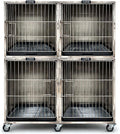 Stainless Steel Modular Cage Bank Kit Family (Stainless Steel 3 or 4 Unit Cage Bank Kit)
