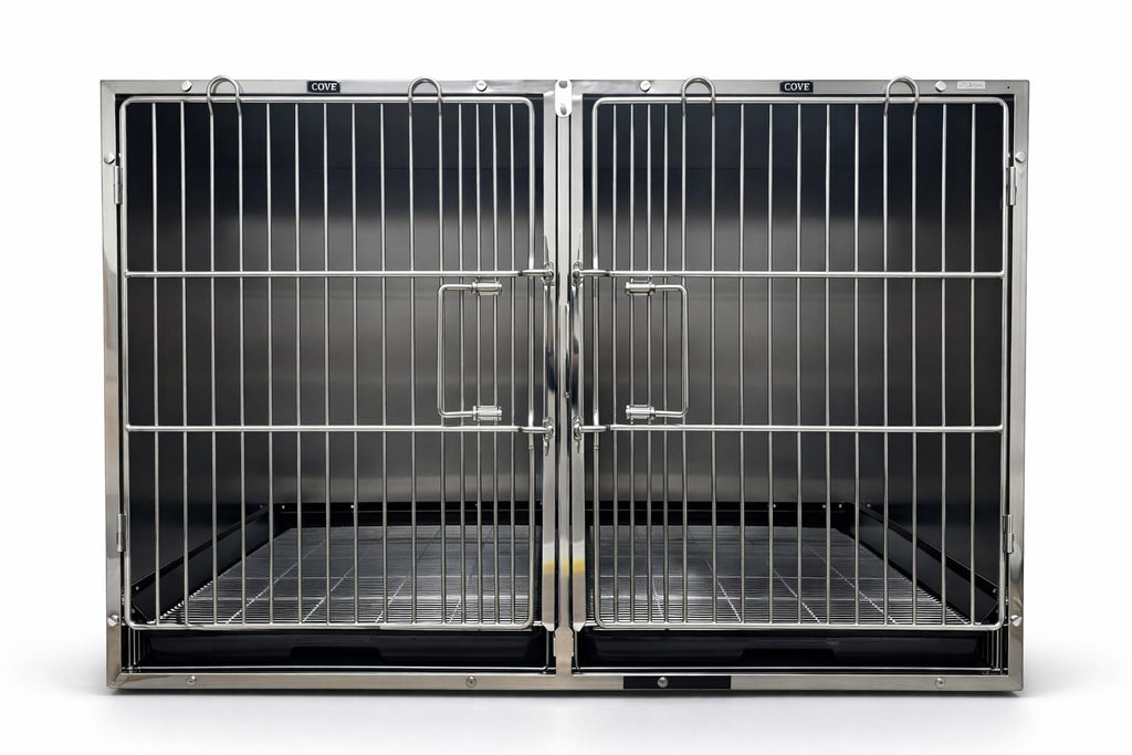 Stainless Steel Modular Cage Bank Kit Family (Stainless Steel 3 or 4 Unit Cage Bank Kit)