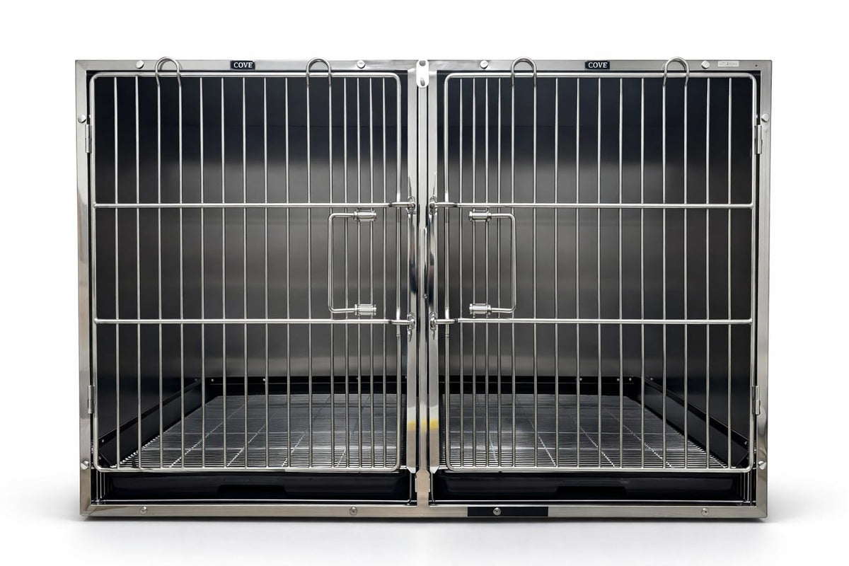Stainless Steel Modular Cage Bank Kit Family (Stainless Steel 3 or 4 Unit Cage Bank Kit)