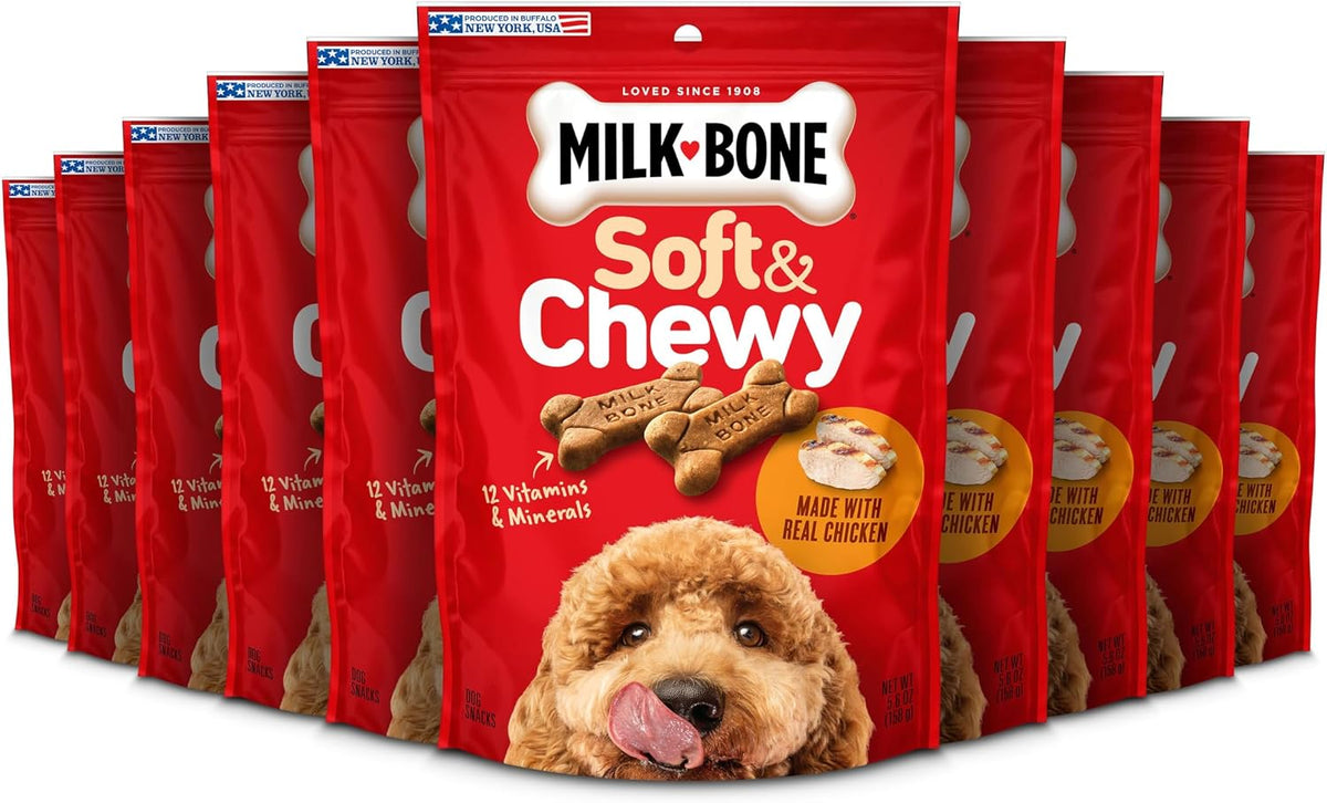 Milk-Bone Soft & Chewy Mini's Dog Training Treats, 18 oz Canister