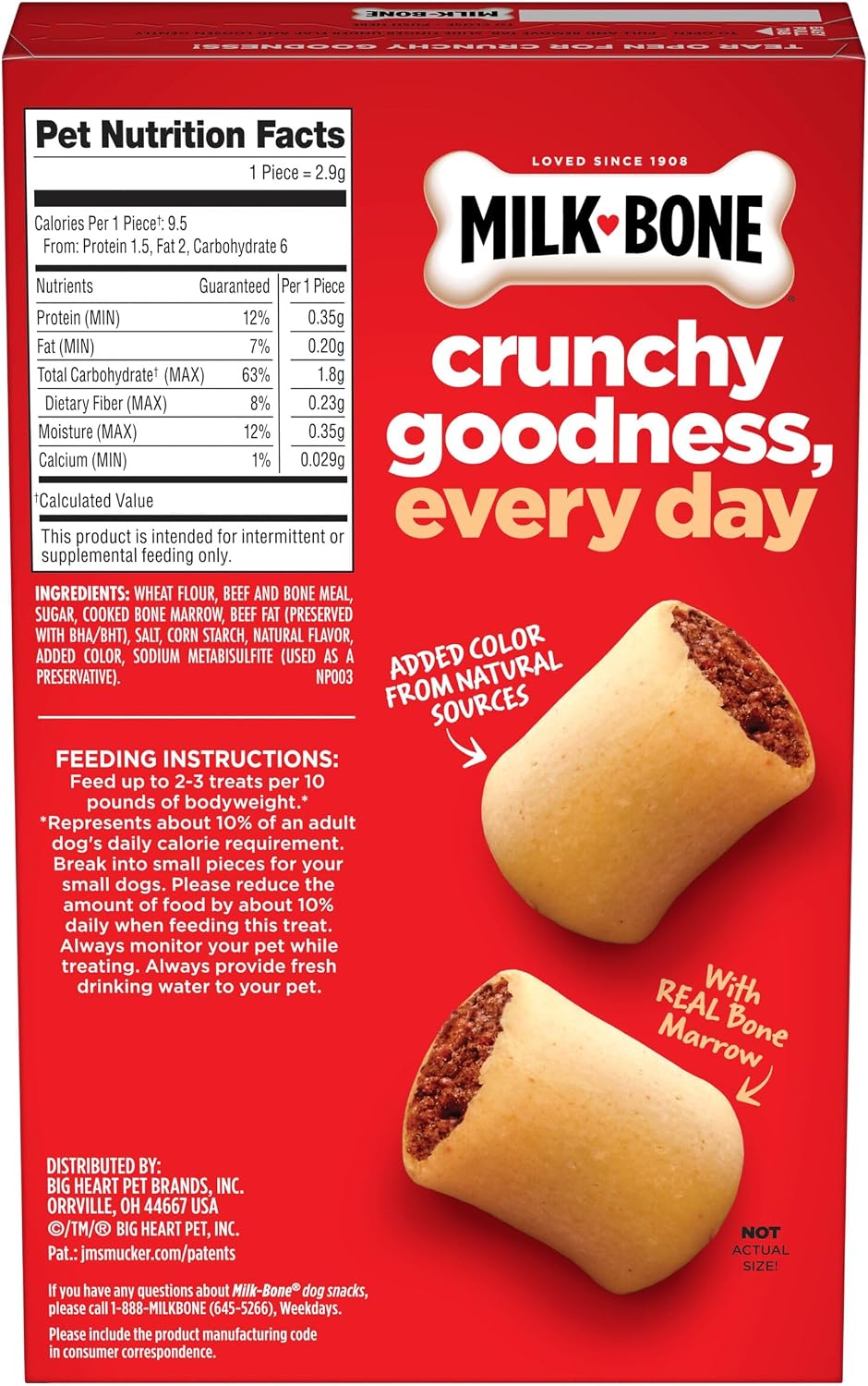 Milk-Bone MaroSnacks Small Dog Treats with Real Bone Marrow, 6 Boxes