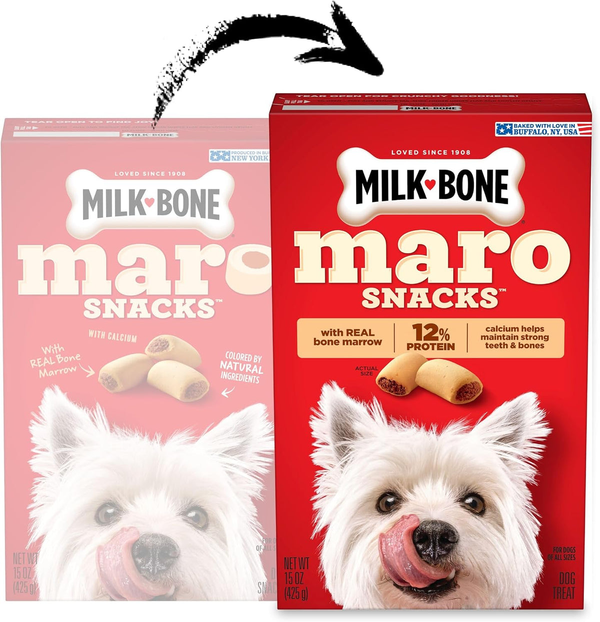 Milk-Bone MaroSnacks Small Dog Treats with Real Bone Marrow, 6 Boxes