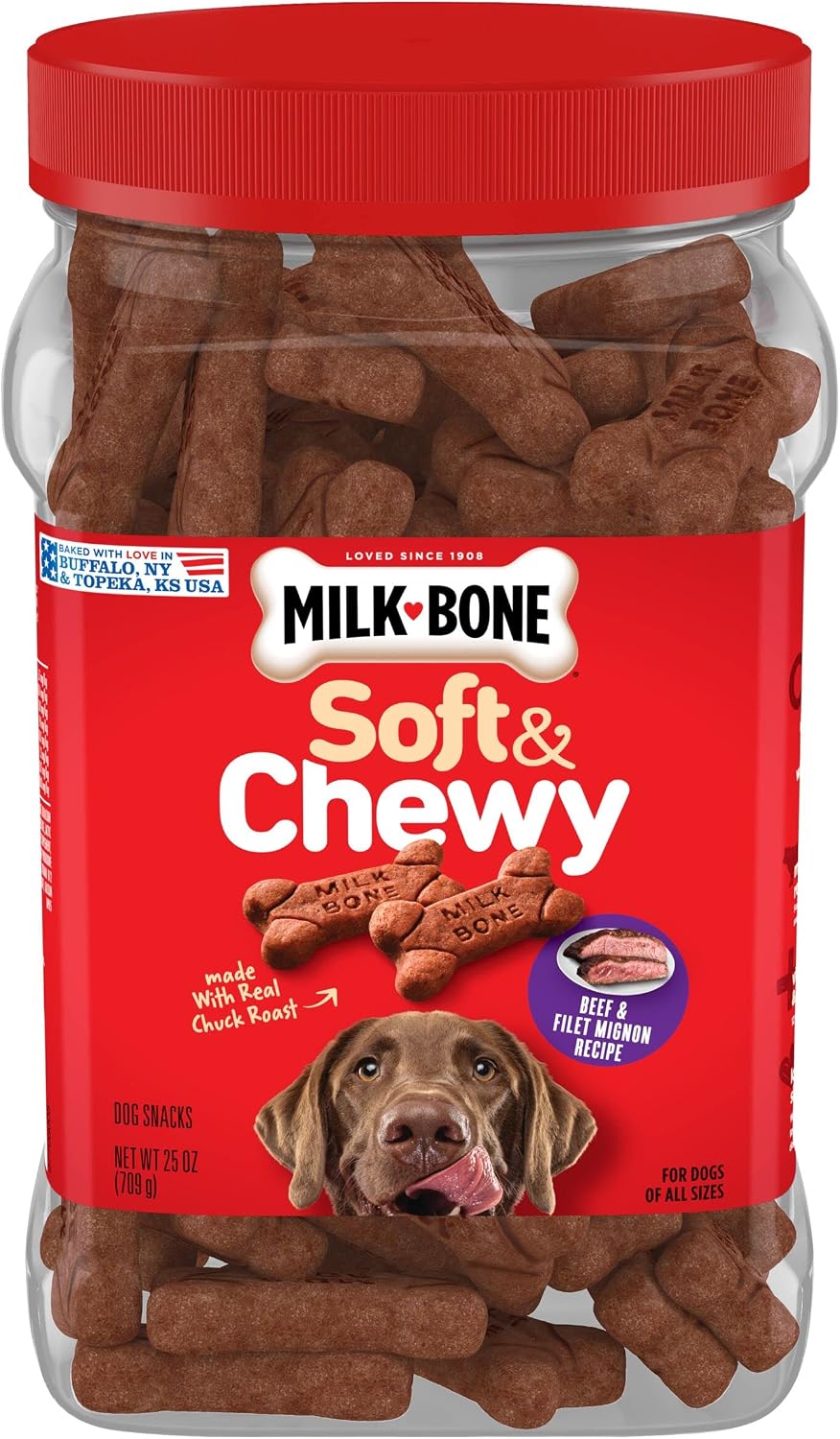 Milk-Bone Soft & Chewy Mini's Dog Training Treats, 18 oz Canister