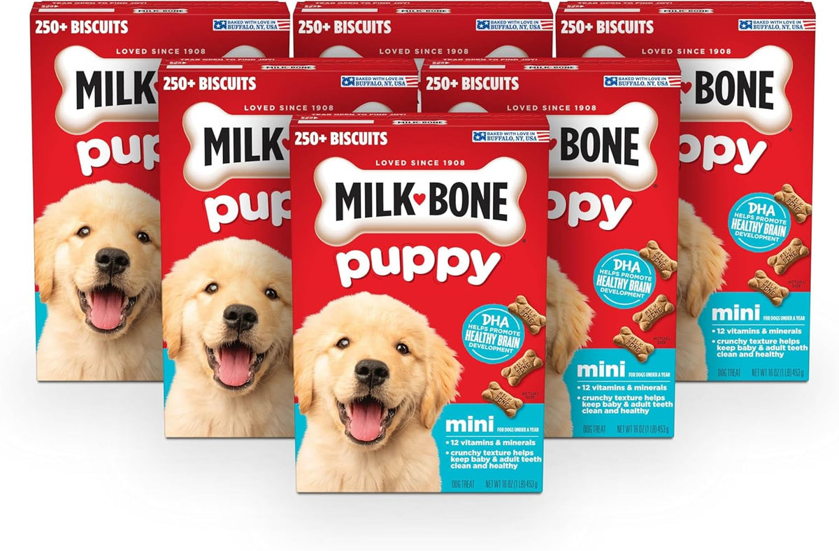 Milk-Bone Mini’s Original Biscuits, Mini Dog Treats, 6 Boxes