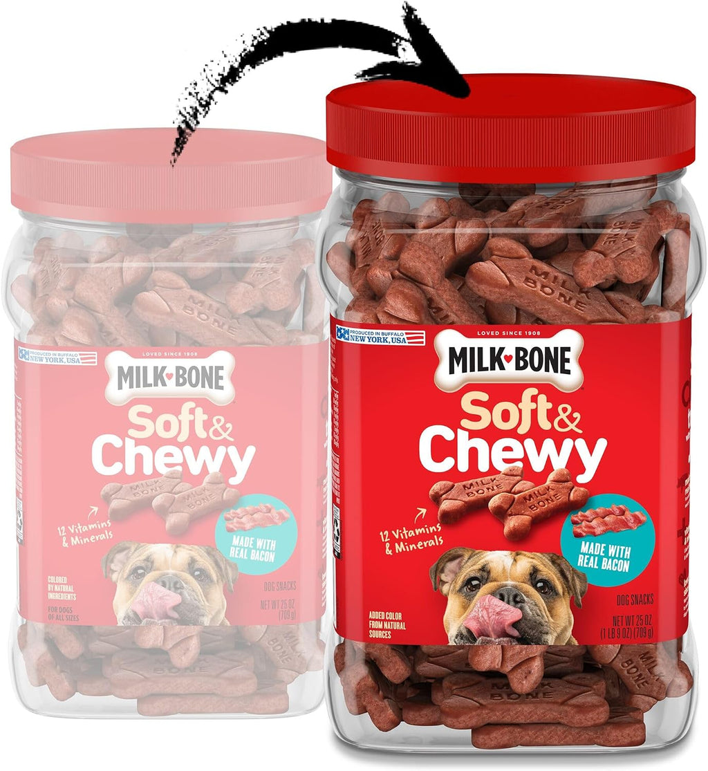 Milk-Bone Soft & Chewy Mini's Dog Training Treats, 18 oz Canister
