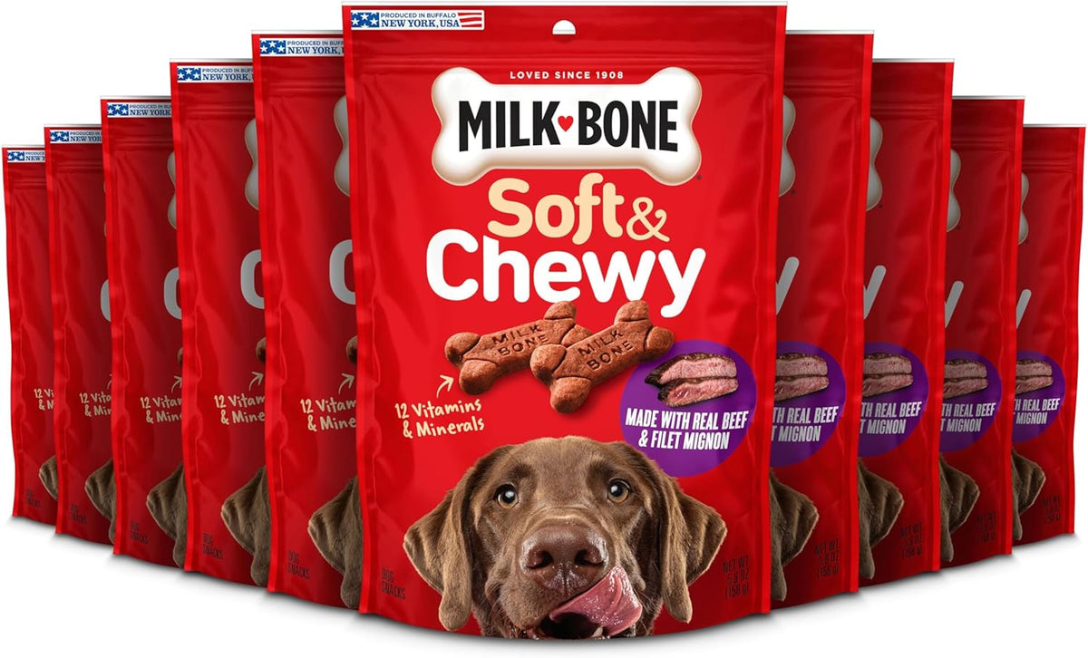 Milk-Bone Soft & Chewy Mini's Dog Training Treats, 18 oz Canister