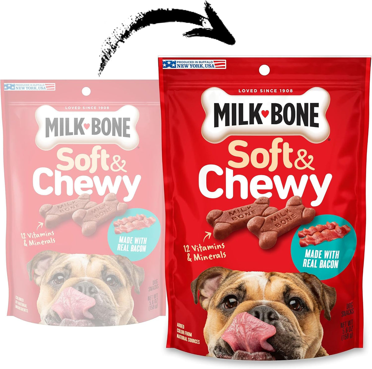 Milk-Bone Soft & Chewy Mini's Dog Training Treats, 18 oz Canister