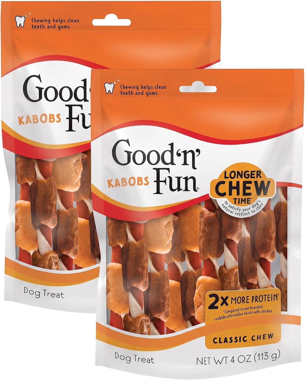 Good 'n' Fun Kabobs Long-Lasting Dog Treat Made With Real Protein, 48 oz
