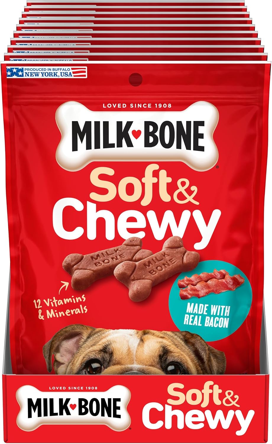 Milk-Bone Soft & Chewy Mini's Dog Training Treats, 18 oz Canister
