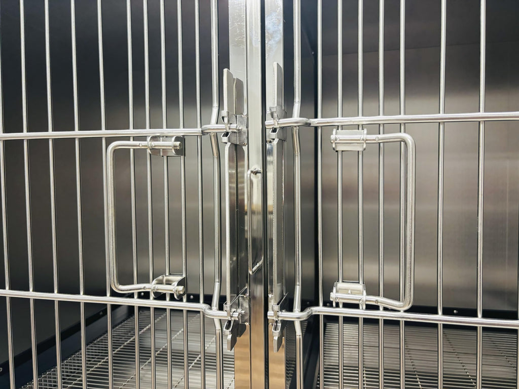 Stainless Steel Modular Cage Bank Kit Family (Stainless Steel 3 or 4 Unit Cage Bank Kit)