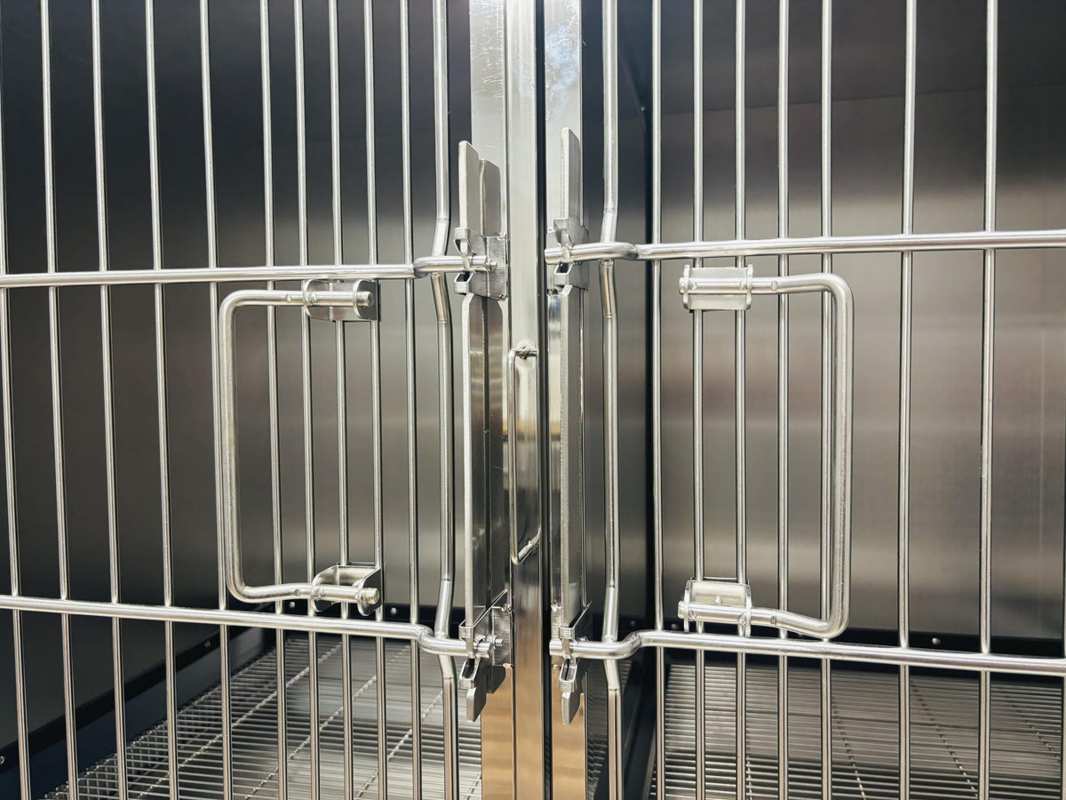 Stainless Steel Modular Cage Bank Kit Family (Stainless Steel 3 or 4 Unit Cage Bank Kit)