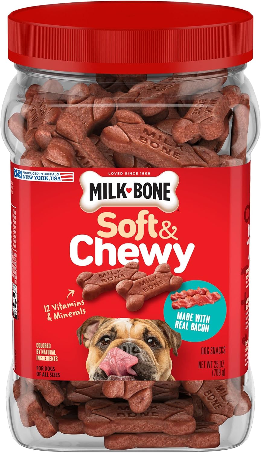 Milk-Bone Soft & Chewy Mini's Dog Training Treats, 18 oz Canister