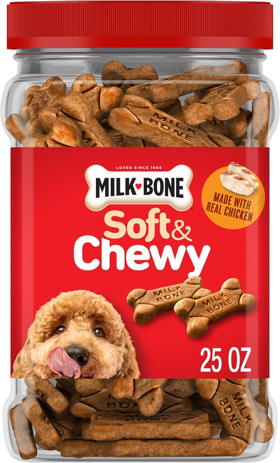 Milk-Bone Soft & Chewy Mini's Dog Training Treats, 18 oz Canister