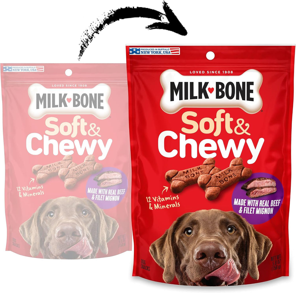 Milk-Bone Soft & Chewy Mini's Dog Training Treats, 18 oz Canister