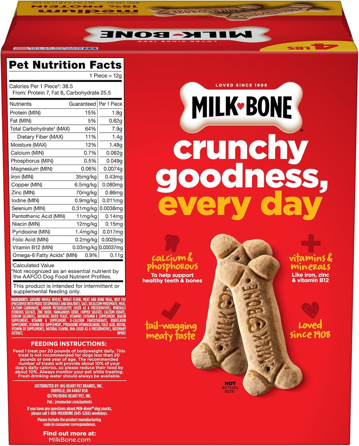 Milk-Bone Mini’s Original Biscuits, Mini Dog Treats, 6 Boxes