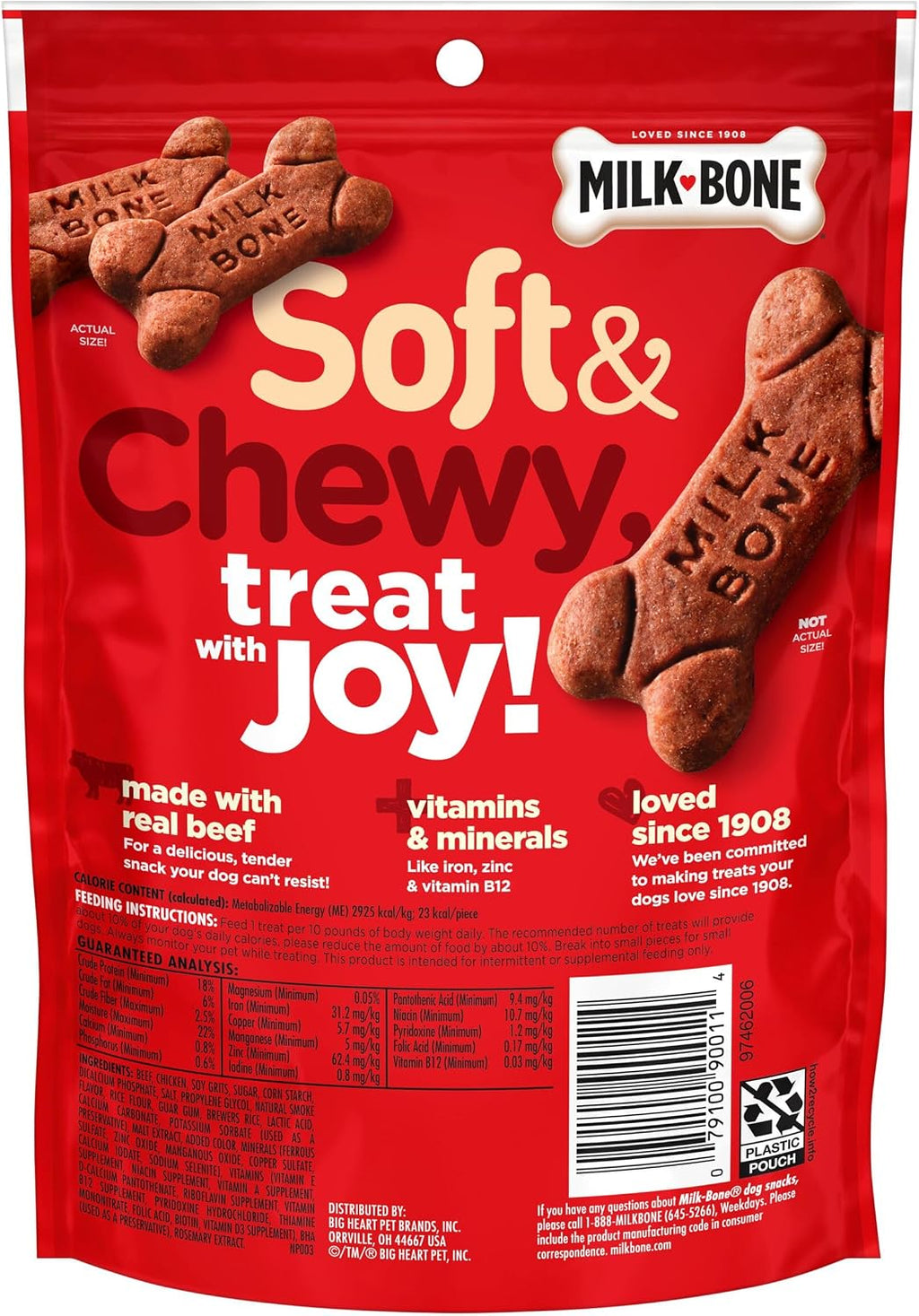 Milk-Bone Soft & Chewy Mini's Dog Training Treats, 18 oz Canister