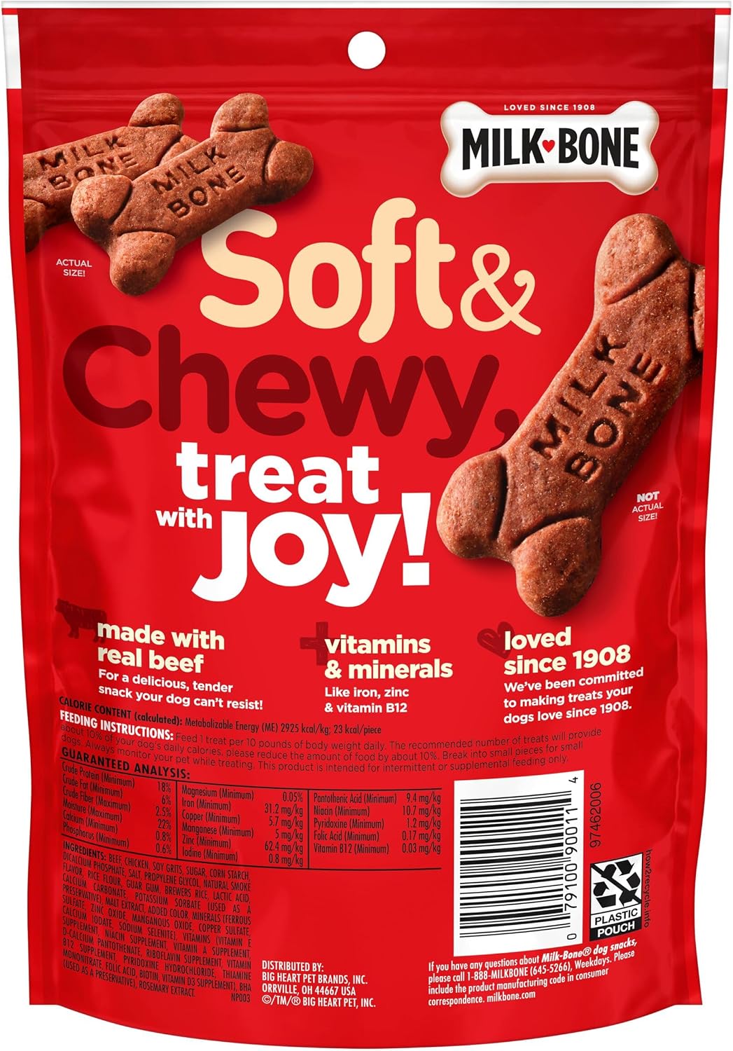 Milk-Bone Soft & Chewy Mini's Dog Training Treats, 18 oz Canister