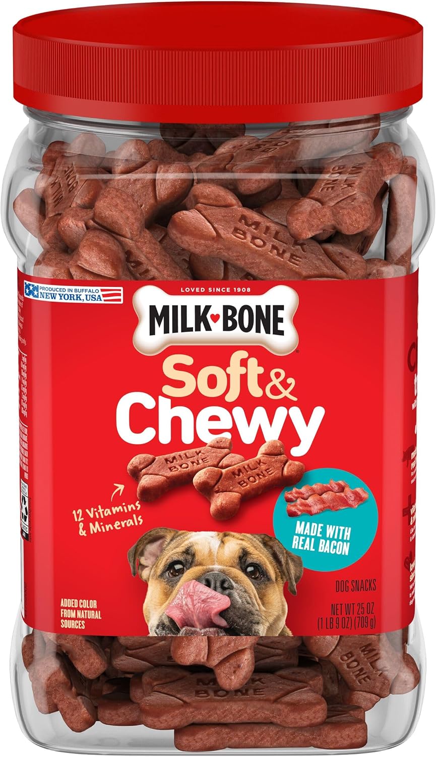 Milk-Bone Soft & Chewy Mini's Dog Training Treats, 18 oz Canister