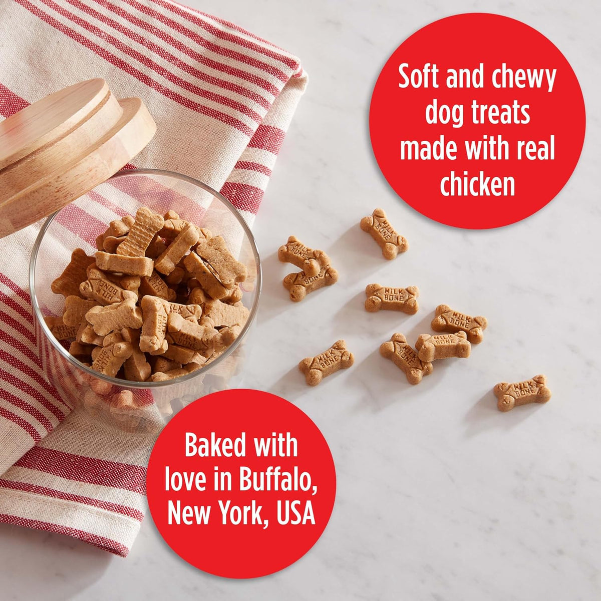 Milk-Bone Soft & Chewy Mini's Dog Training Treats, 18 oz Canister